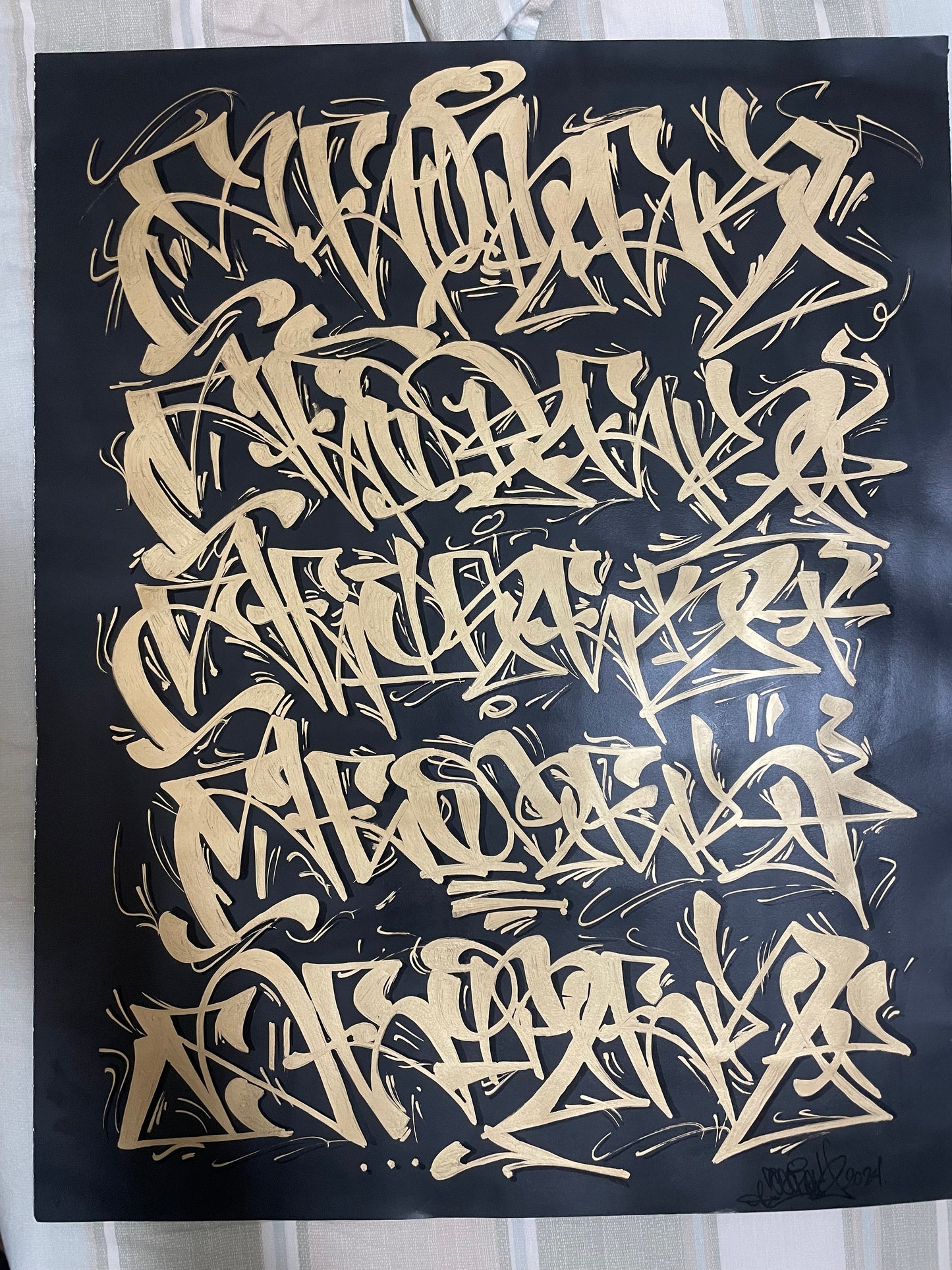 Cuban calligraphy flavor
