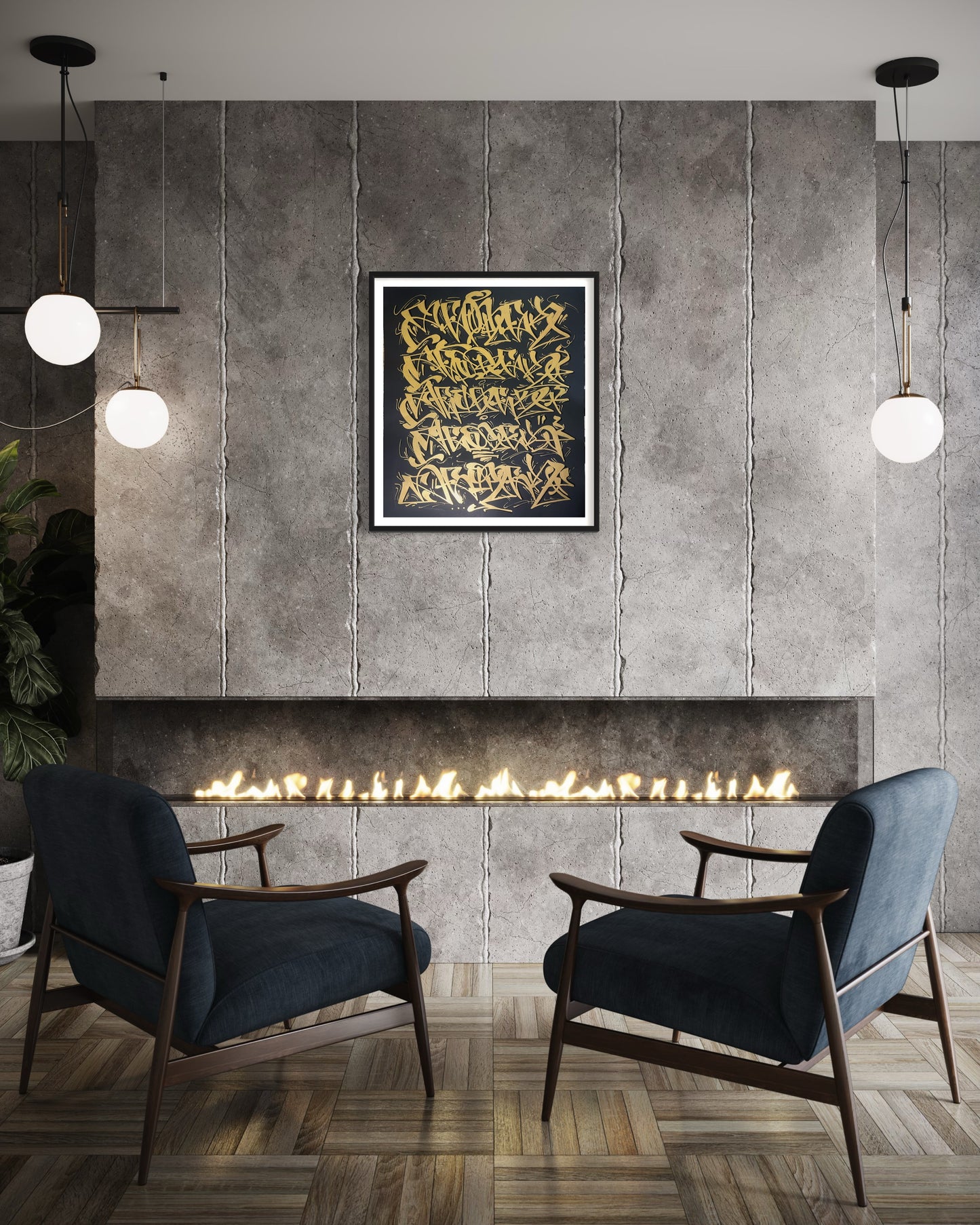 Cuban calligraphy flavor